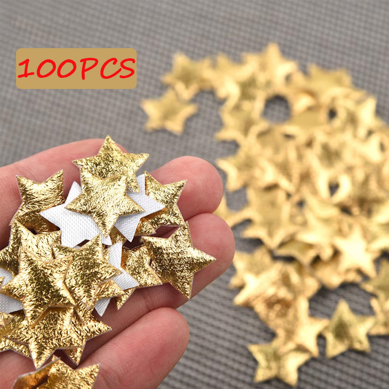 Embellishments For Scrapbooking - 100 Stuks Goud/Zilver Sterren Voor Kerstfeest