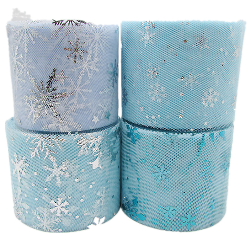 Organza Ribbon Spool - 6 Cm * 25yds Organza Sneeuw