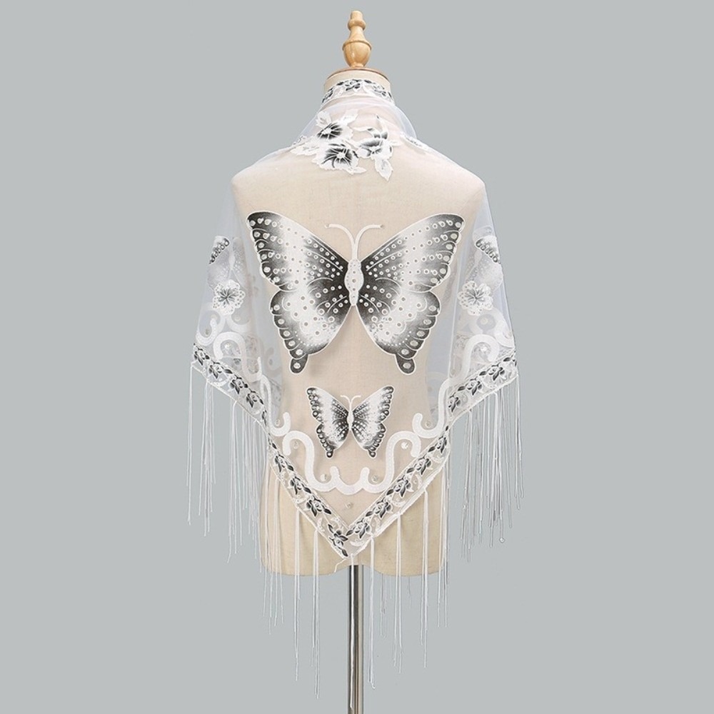 Luxe bloemenkant holle sjaal v - Tassel Fringe Trim recensie en prijs