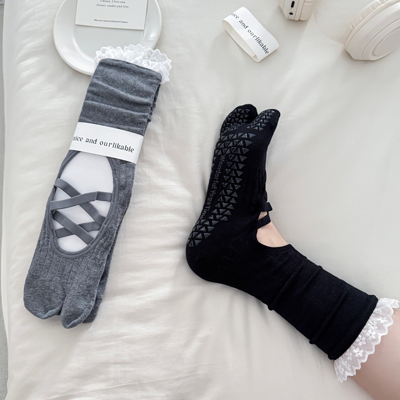 Yoga sokken met kanten rand en - Embellish Knit recensie en prijs