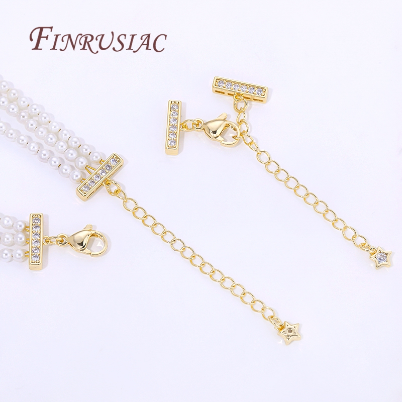 18K vergulde 3-rijige parelket - Pearl Trim Chain recensie en prijs