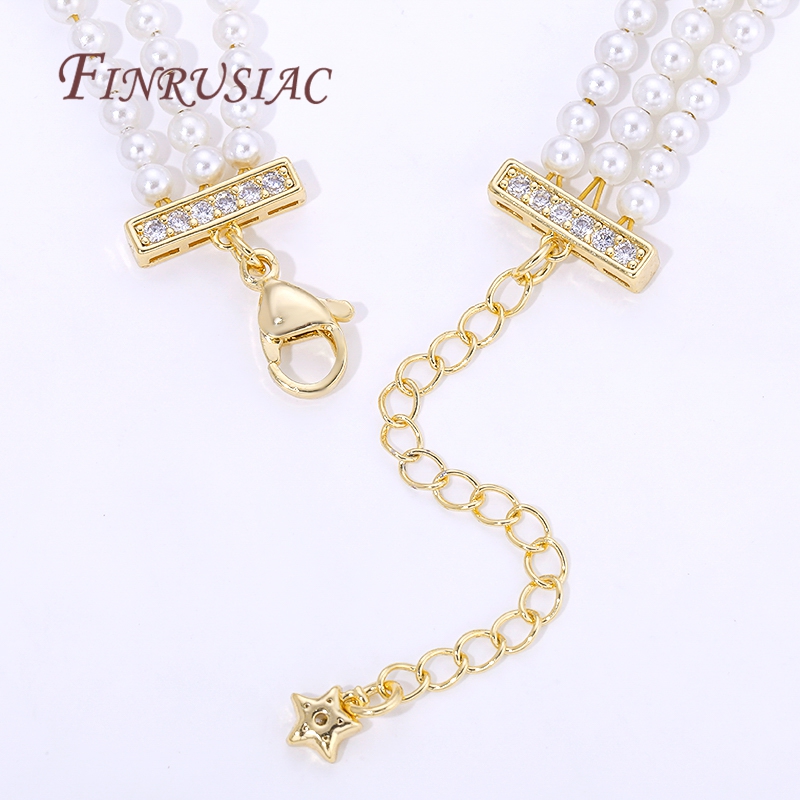 18K vergulde 3-rijige parelket - Pearl Trim Chain recensie en prijs