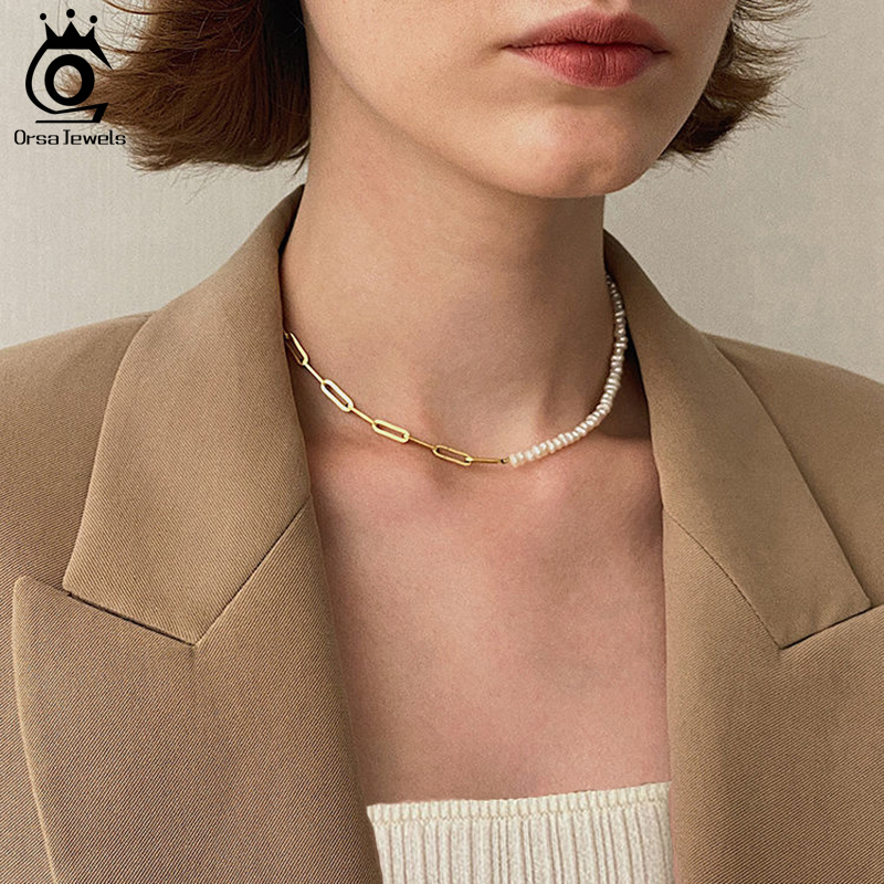 ORSA JUWELEN Halve parelkettin - Pearl Trim Chain recensie en prijs