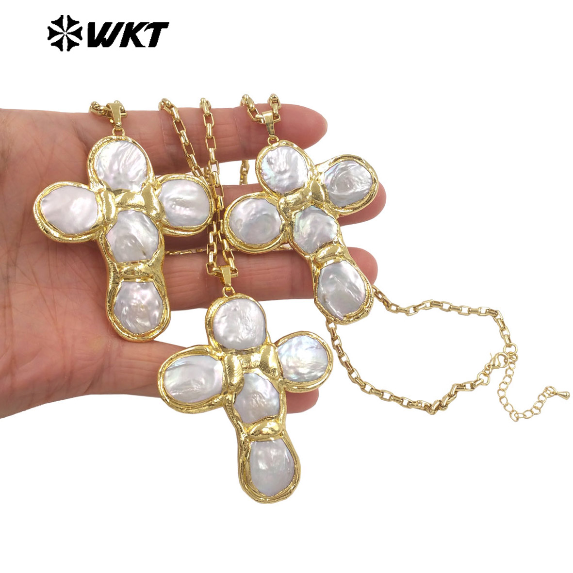 WT-JN349 Nieuwste ontwerp natu - Pearl Trim Chain recensie en prijs