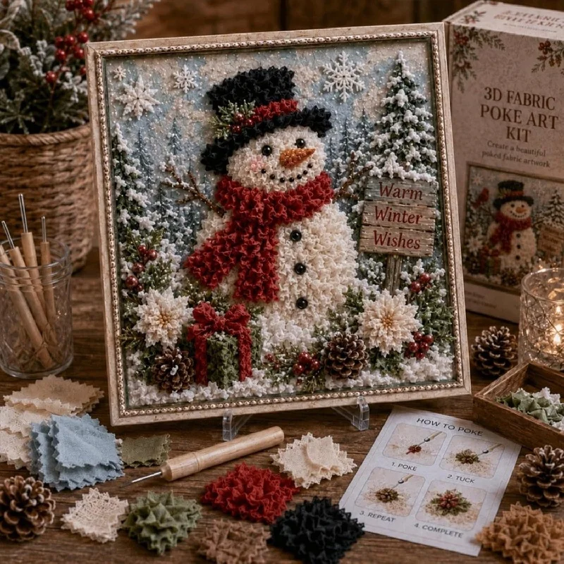 Vintage Kerst Stof Poke Art DI - Embroidery Craft recensie en prijs