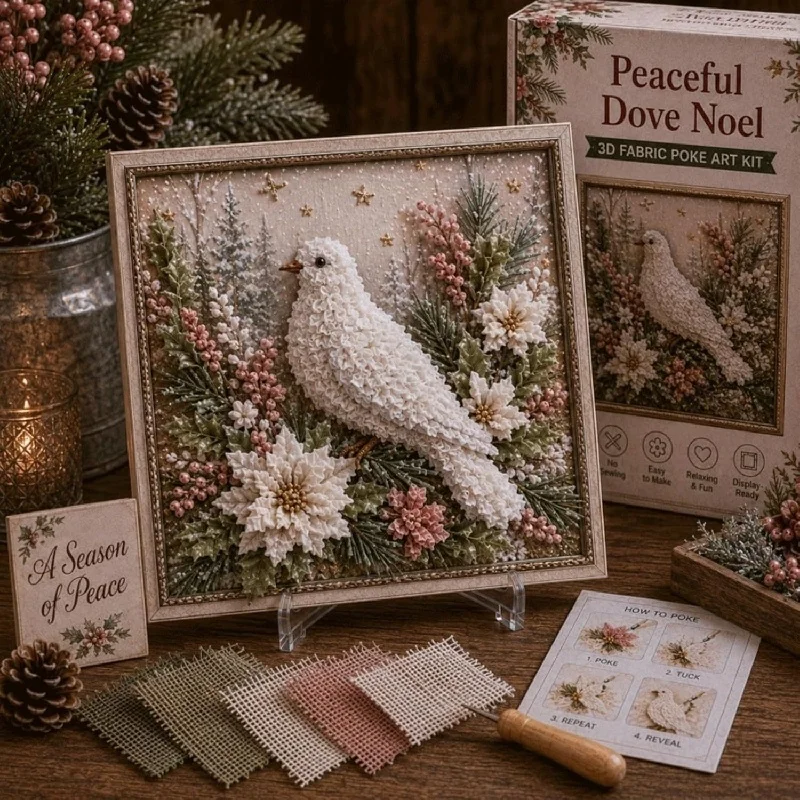 Vintage Kerst Stof Poke Art DI - Embroidery Craft recensie en prijs