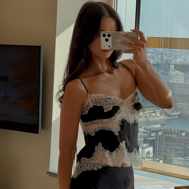 Kanten rand, satijnen tweedeli - Elastic Lace Trim recensie en prijs